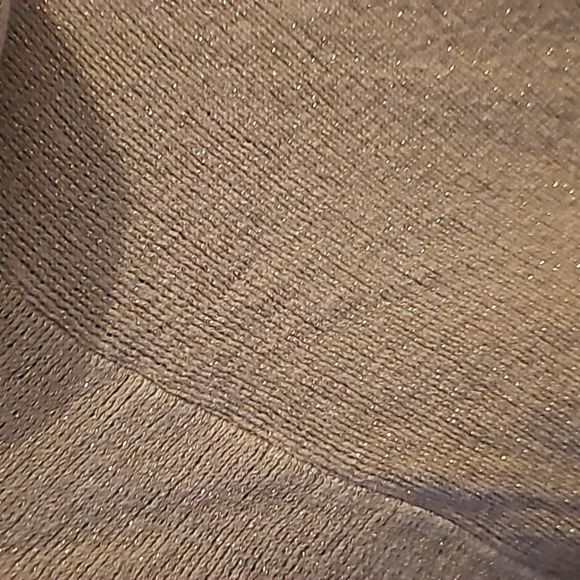 Chicos one size cozy cowl neck pink metallic poncho - Picture 5 of 5